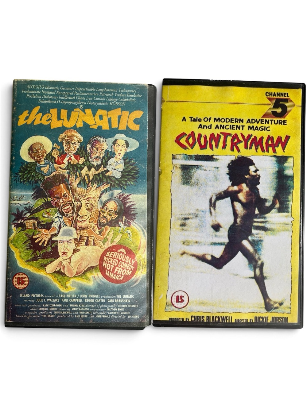 Rare OOP Jamaican Cinema VHS Lot: The Lunatic (1991) & The Countryman (1982)